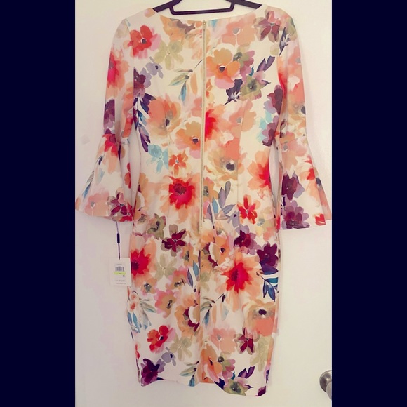 Women’s Calvin Klein Floral Dress Size 4 - Picture 2 of 6